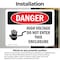 Signmission High Voltage Do Not Enter This Enclosure Danger Sign, Vinyl Decal, 5in W x 3.5in L, 2PK OS-2PACK-DS-D-35-L-1341 - alternate 2